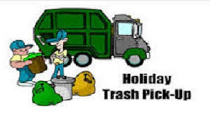 Cartoon showing a garbage truck